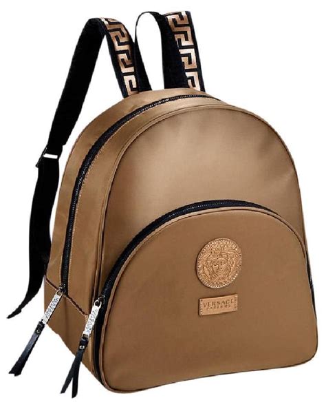 versace rucksack damen schwarz gold|Versace handbags.